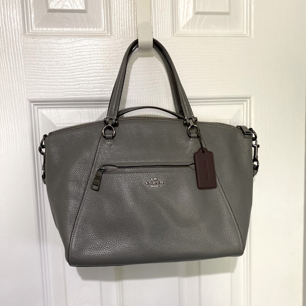 Authentic COACH Pebble Grey Prairie Satchel